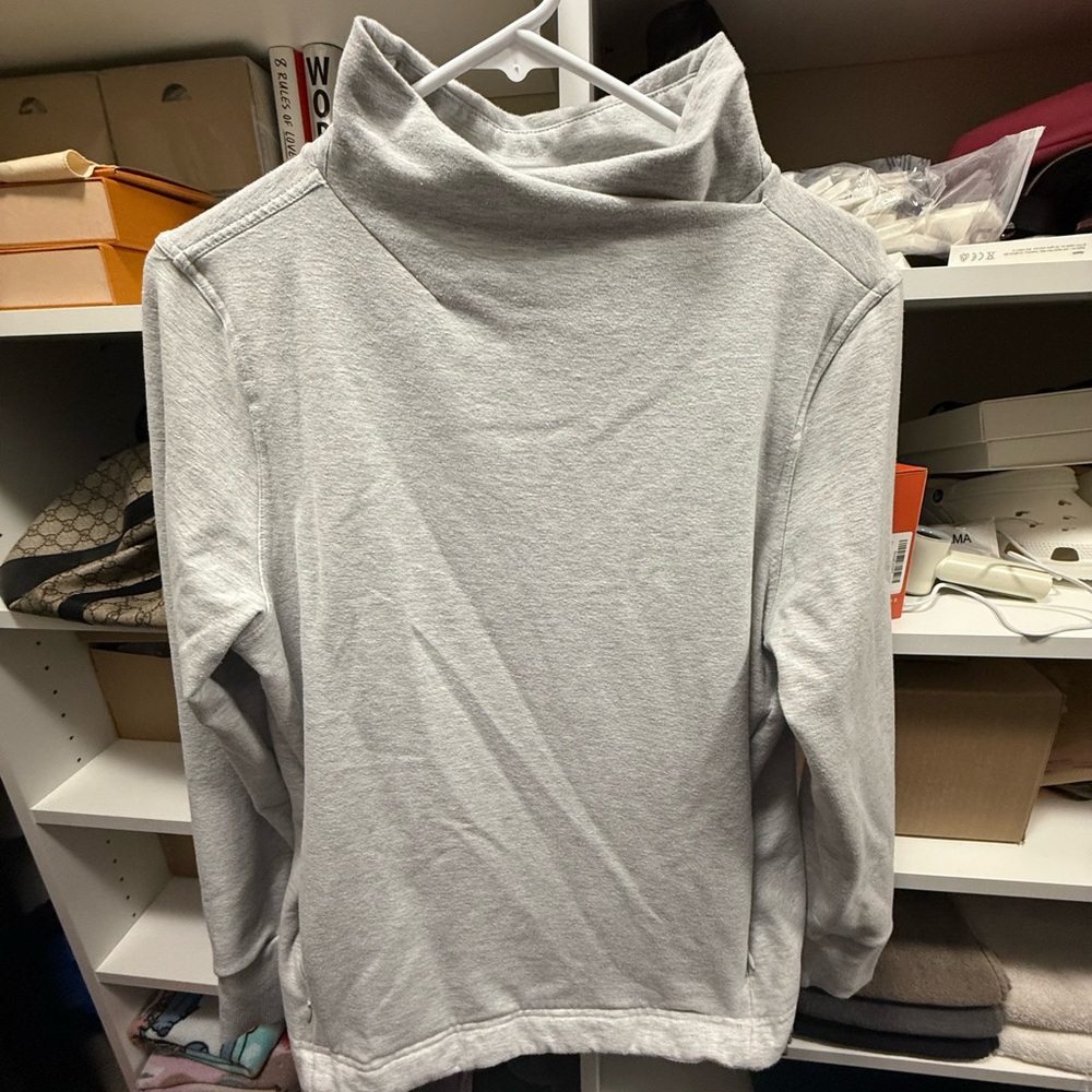 Yogalicious Light Gray Turtleneck Sweater